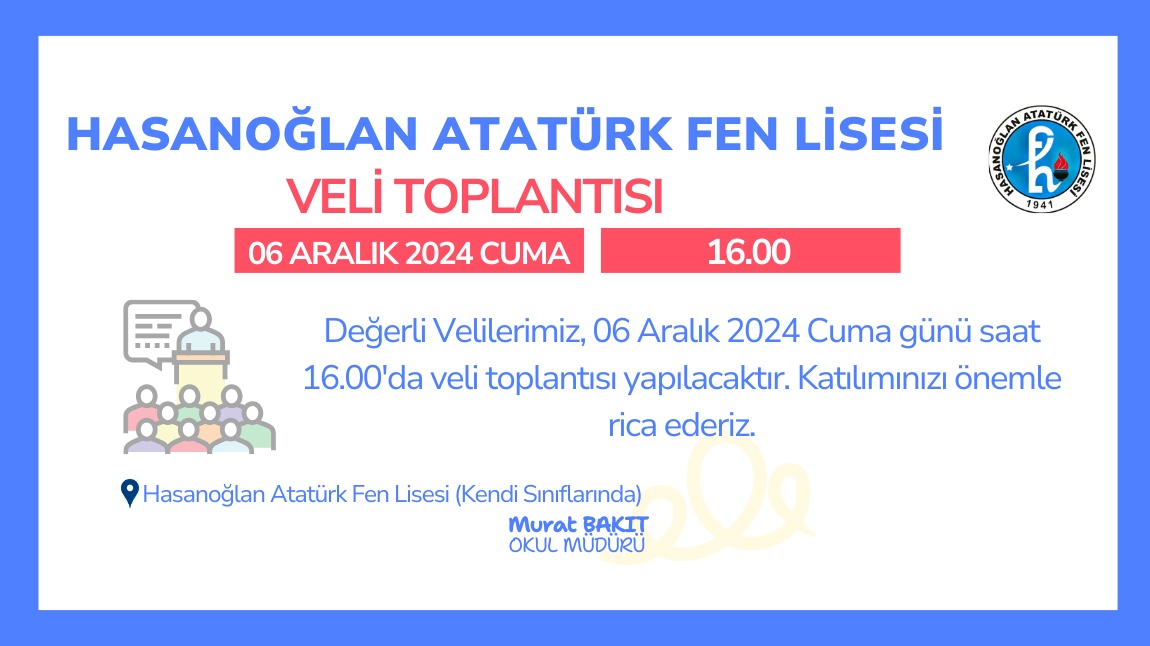 1. Dönem Veli Toplantısı